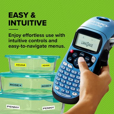 DYMO LetraTag LT-100H Handheld Label Maker | ABC Keyboard Label Printer with Easy-to-Use13 Character LCD Screen | for Home or Office | Blue view 12