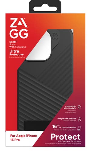 ZAGG Cases Denali Snap KS Apple iPhone 15 Pro Black EN/FR view 6