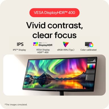 LG 34U511A-B computer monitor 86.4 cm (34") 2560 x 1080 pixels WFHD LED Black view 3