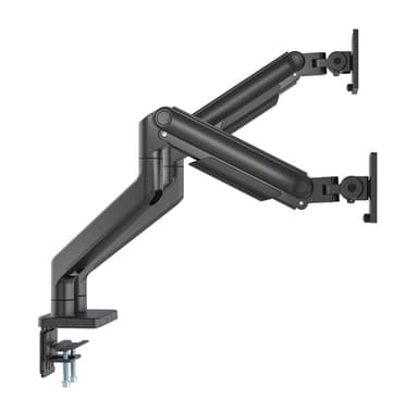 Manhattan Dual Desk Mount for TV & Monitors (Full Motion Spring), For screens 13" to 45", Clamp or Grommet Assembly, VESA compatibility: 75x75 and 100x100mm - check the dimensions of the four mounting holes on back of screen to ensure it fits, Max 20kg (each) view 7