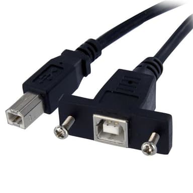 StarTech.com 3 ft Panel Mount USB Cable B to B - F/M view 2