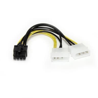 StarTech.com 6in LP4 to 8 Pin PCI Express Video Card Power Cable Adapter view 1