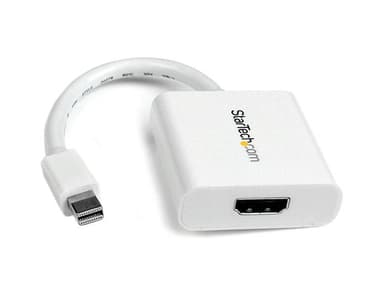 StarTech.com Mini DisplayPort to HDMI Adapter - mDP to HDMI Video Converter - 1080p - Mini DP or Thunderbolt 1/2 Mac/PC to HDMI Monitor/Display/TV - Passive mDP 1.2 to HDMI Dongle - White view 1