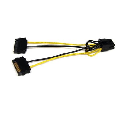 StarTech.com 6in SATA Power to 8 Pin PCI Express Video Card Power Cable Adapter view 1