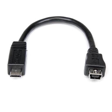 StarTech.com 6in Micro USB to Mini USB Adapter Cable M/F view 1