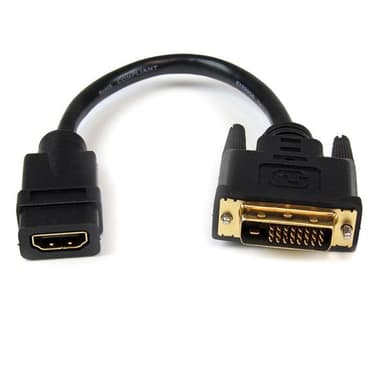 StarTech.com 8in HDMI to DVI-D Video Cable Adapter - HDMI Female to DVI Male view 1