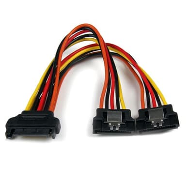 StarTech.com 6in Latching SATA Power Y Splitter Cable Adapter - M/F view 1