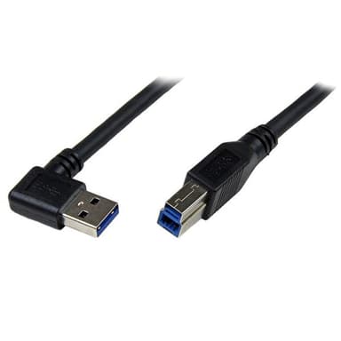 StarTech.com 1m Black SuperSpeed USB 3.0 (5Gbps) Cable - Right Angle A to B - M/M view 1