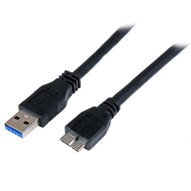 StarTech.com 1m (3ft) Certified SuperSpeed USB 3.0 A to Micro B Cable - M/M view 1