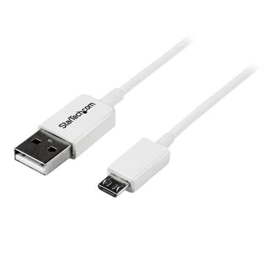 StarTech.com 0.5m White Micro USB Cable - A to Micro B view 1