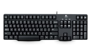 Logitech K100 keyboard Universal PS/2 Russian Black view 1