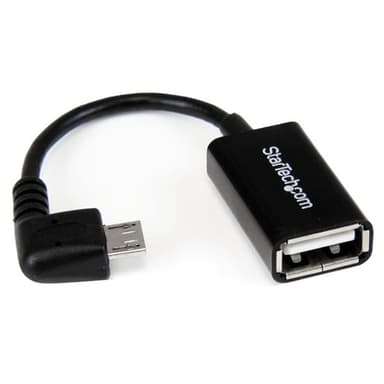 StarTech.com 5in Right Angle Micro USB to USB OTG Host Adapter M/F view 1