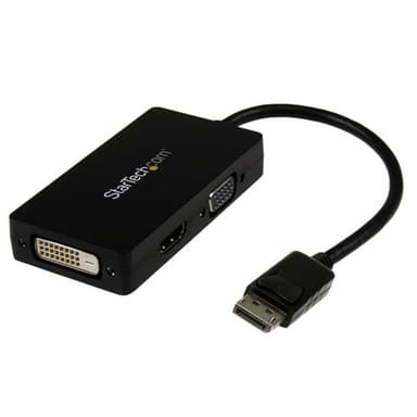 StarTech.com Travel A/V adapter: 3-in-1 DisplayPort to VGA DVI or HDMI converter view 1