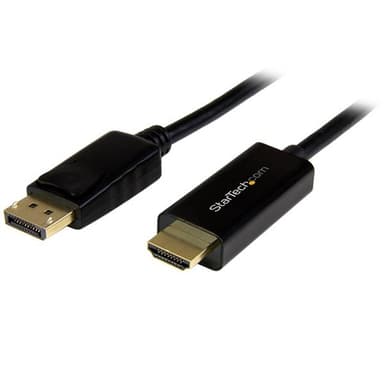 StarTech.com 3ft (1m) DisplayPort to HDMI Cable - 4K 30Hz - DisplayPort to HDMI Adapter Cable - DP 1.2 to HDMI Monitor Cable Converter - Latching DP Connector - Passive DP to HDMI Cord view 1
