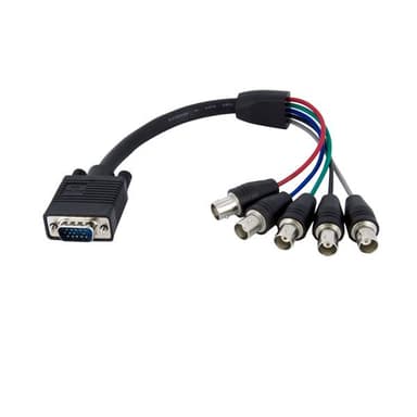 StarTech.com 1 ft Coax HD15 VGA to 5 BNC RGBHV Monitor Cable - M/F view 1