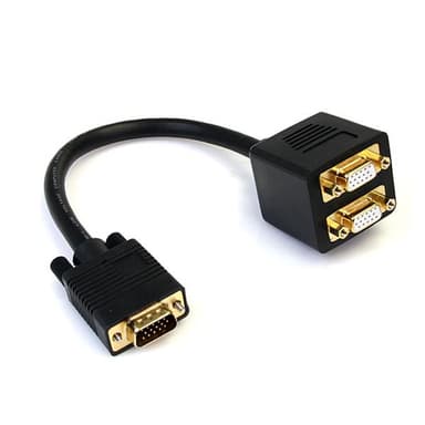 StarTech.com 1 ft VGA to 2x VGA Video Splitter Cable – M/F view 1