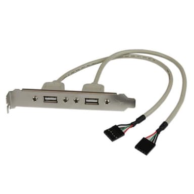 StarTech.com 2 Port USB A Female Slot Plate Adapter view 1