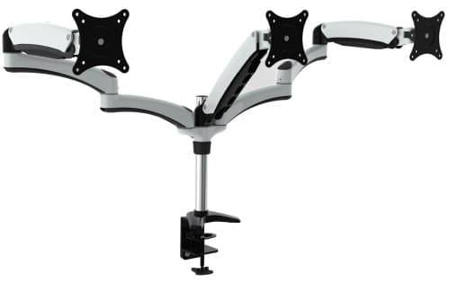 Amer Mounts HYDRA3 monitor mount / stand 71.1 cm (28") Desk Black, Chrome, White