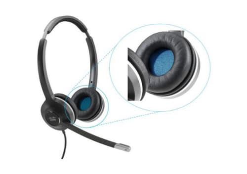 Cisco Headset 520 Series and 530 Series Replacement Ear Cushions (8 pieces) – Spare – Black, 2-Year Limited Liability (CP-HS-W-5EC8=)