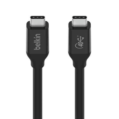 Belkin INZ001bt0.8MBK USB cable USB4 Gen 3x2 0.8 m USB C 40 Gbit/s 100 W Black