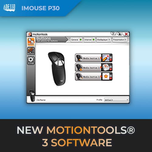 Adesso iMouse P30 wireless presenter RF Black