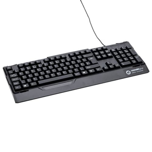 connektgear KB232 USB Standard UK Keyboard Water Resistant - Black
