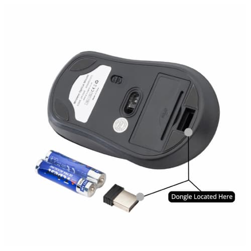connektgear MO544 Wireless Full-Size 6 Button Optical Mouse - Black