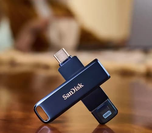 SanDisk iXpand USB flash drive 64 GB USB Type-C / Lightning 3.2 Gen 1 (3.1 Gen 1) Blue