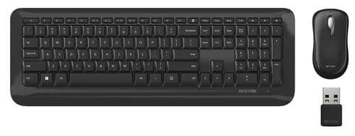Incase Designed by Microsoft Wireless Desktop 850 keyboard Mouse included Universal RF Wireless QWERTY German Black