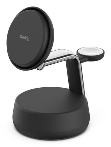 Belkin WIZ040MYCH mobile device charger Headphones, Smartphone Black, Chrome USB Wireless charging Fast charging Indoor