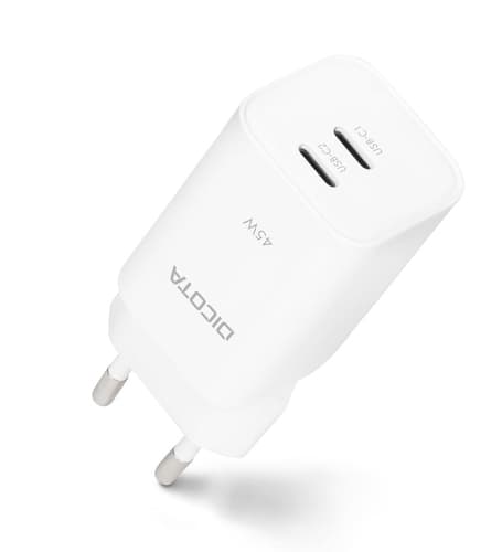 DICOTA D32182 mobile device charger Laptop, Smartphone, Tablet White AC Fast charging Indoor