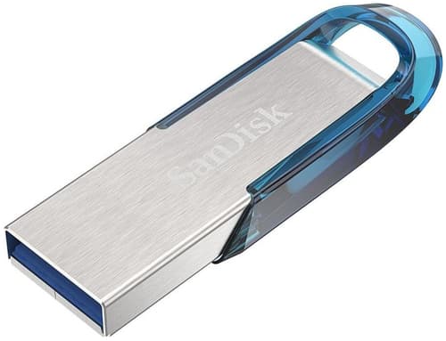 SanDisk Ultra Flair USB flash drive 64 GB USB Type-A 3.2 Gen 1 (3.1 Gen 1) Blue, Silver