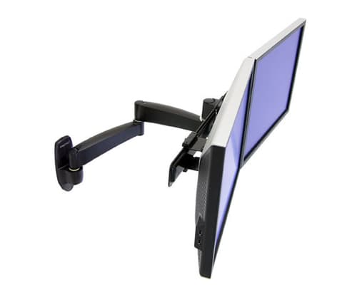 Ergotron 200 Series Dual Monitor Arm 55.9 cm (22") Wall Black