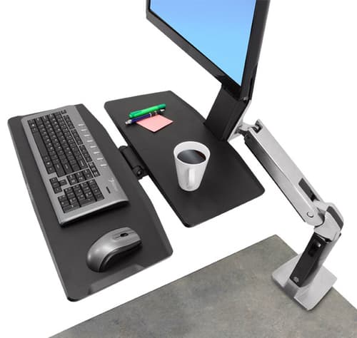 Ergotron WorkFit -A, Single LD @ Worksurface+ 61 cm (24") Desk Black