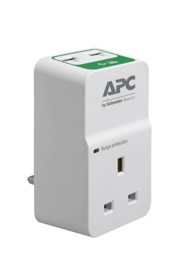 APC PM1WU2-UK surge protector White 1 AC outlet(s) 230 V