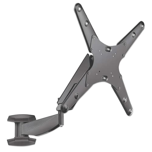 Manhattan Wall Mount for TV & Monitors (Spring Arm 3 pivots), For screens 17" to 55", VESA compatibility: all between 75x75mm to 400x400mm - check the dimensions of the four mounting holes on back of screen to ensure it fits, Max 30kg, Black, Bracket