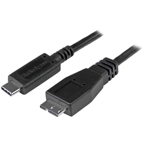 StarTech.com 1.6ft (50cm) USB-C to Micro USB-B Cable, USB 10Gbps, Data Cord, 3A, USB C to Micro-B Data Transfer Cable