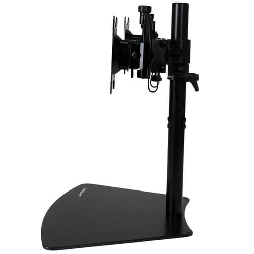 StarTech.com Dual-Monitor Stand - Horizontal - Black - For up to 24" (17.6lb/8kg) Displays