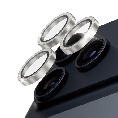 PanzerGlass ® Hoops® Camera Lens Protector Glitter Silver iPhone 17 Pro | iPhone 17 Pro Max | iPhone 16 Pro | 16 Pro Max Clear screen protector Apple 1 pc(s)