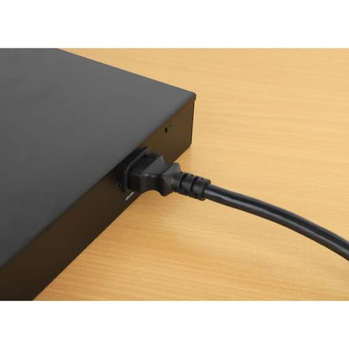 Manhattan Power Cord/Cable, C14 Male to C13 Female (kettle lead), Monitor to CPU, 3m, 10A, Black, Lead, Lifetime Warranty