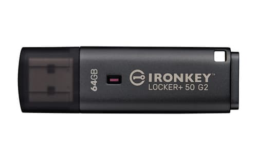 Kingston Technology IronKey 64GB Locker Plus 50 G2, FIPS 197, AES-256