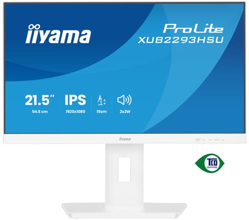 iiyama ProLite XUB2293HSU-W7 computer monitor 54.6 cm (21.5") 1920 x 1080 pixels Full HD LED White