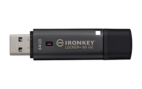 Kingston Technology IronKey 64GB Locker Plus 50 G2, FIPS 197, AES-256