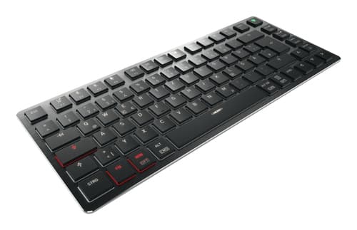 CHERRY KW X ULP 2.0 MINI keyboard Home/Office USB + RF Wireless + Bluetooth QWERTZ German Black