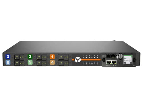 Vertiv Geist MGU5M1R6-12CF13-3PS56B2H10-S power distribution unit (PDU) 12 AC outlet(s) 0U Black