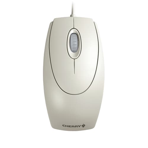 CHERRY WHEELMOUSE OPTICAL Corded Mouse, Light Grey, PS2/USB