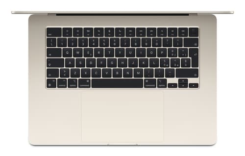 Apple MacBook Air Apple M M3 Laptop 38.9 cm (15.3") 8 GB 256 GB SSD Wi-Fi 6E (802.11ax) macOS Sonoma Beige