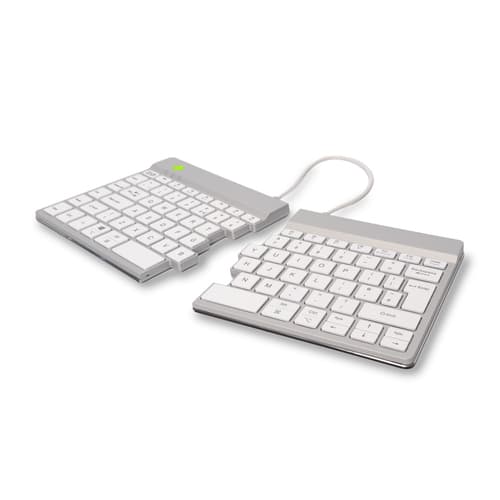 R-Go Tools Ergonomic keyboard R-Go Split Break with break software, ergonomic split keyboard, QWERTY (UK), Bluetooth, white