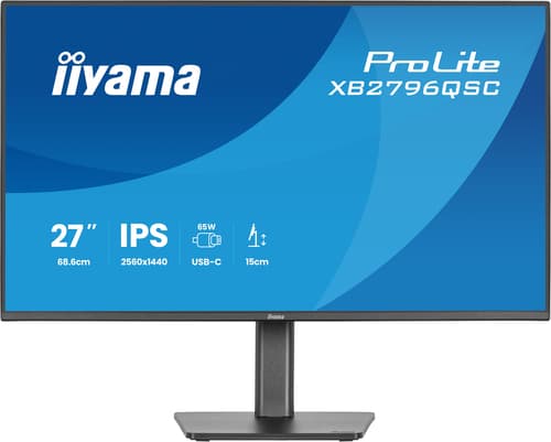 iiyama ProLite XB2796QSC-B1 computer monitor 68.6 cm (27") 2560 x 1440 pixels Quad HD LED Black