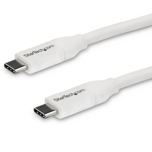 StarTech.com 13ft (4m) USB-C Fast Charging Cable, Charge & Sync, 100W (5A) PD, USB 2.0, USB-IF Certified - White USB C Charging Cord